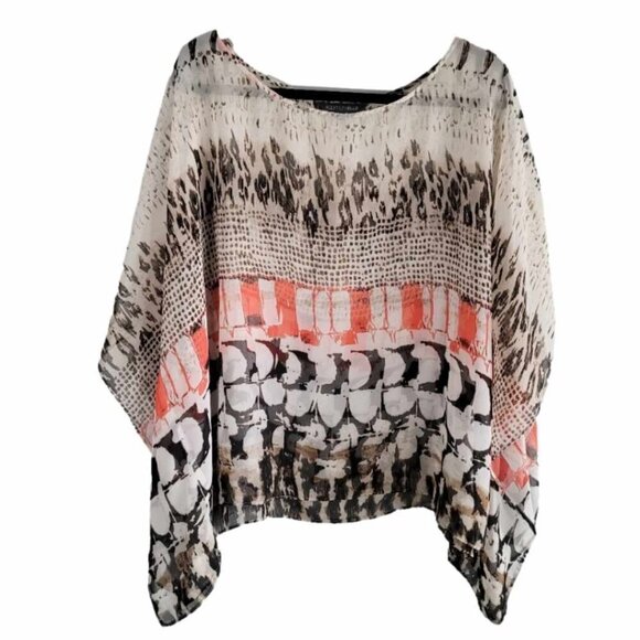 Addition Elle sheer bat wing blouse EUC - Picture 1 of 9